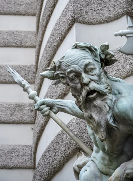 Power am meeresbrunnen auf der hofburg in wien — Stockfoto