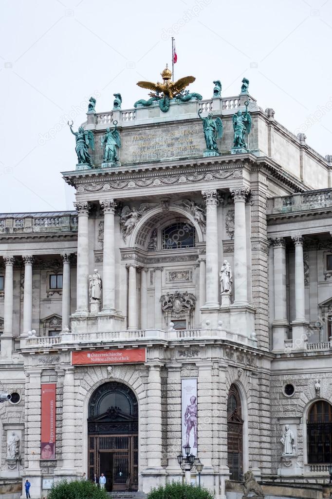 A view of the Austrian National Library in Vienna