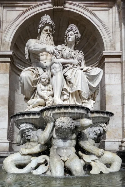 Franz Joseph I Monument at Albertina Platz in Vienna — Stock Photo, Image