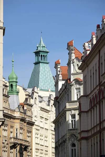 Vista giù Maiselova strada a Praga — Foto Stock