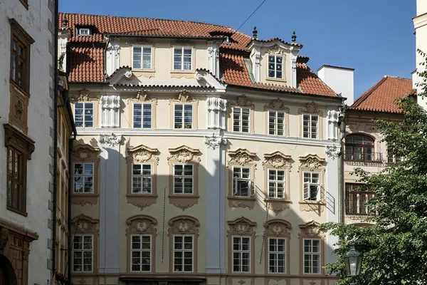 Ornate apartment block near Wenceslas Square in Prague — Stock Photo, Image