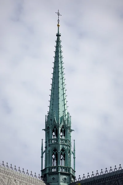 Spire of St Vitus Cathedral in Prague — Stock Photo, Image