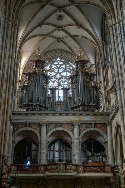 The Organ in St Vitus Cathedral in Prague — Stock Photo, Image