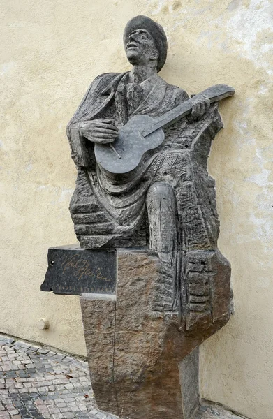 Rzeźba Karek Hasler w Pradze — Zdjęcie stockowe