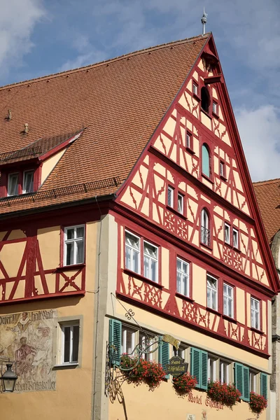 Buntes Haus in Rothenburg — Stockfoto