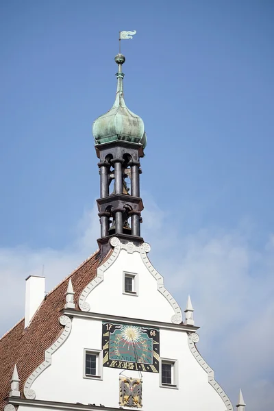 Gamla klocktorn i Rothenburg — Stockfoto