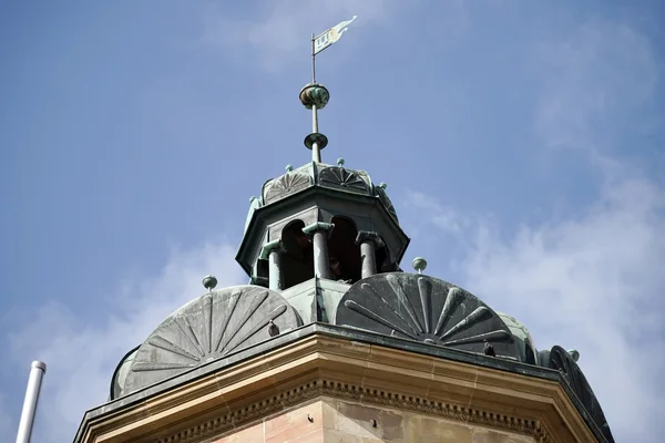 Stará věž s hodinami v Rothenburgu — Stock fotografie