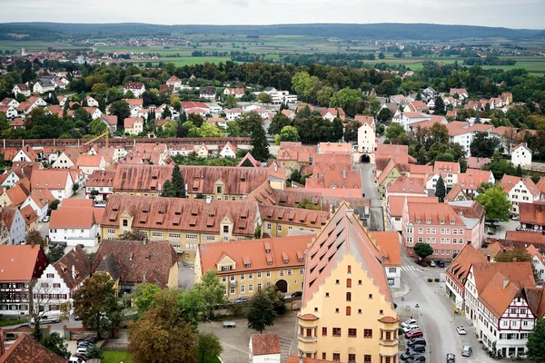 Letecký pohled na panorama Nordlingen Bavorska v Německu — Stock fotografie