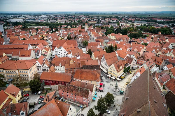 Flygfoto över horisonten av Nordlingen Bayern, Tyskland — Stockfoto