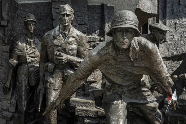 Monumento a los insurgentes a los combatientes polacos de Varsovia — Foto de Stock