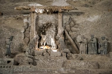 Wieliczka tuz madeni doğum sahnesi