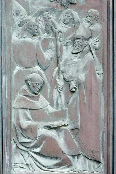 Détail de porte Cathédrale de Sienne — Photo