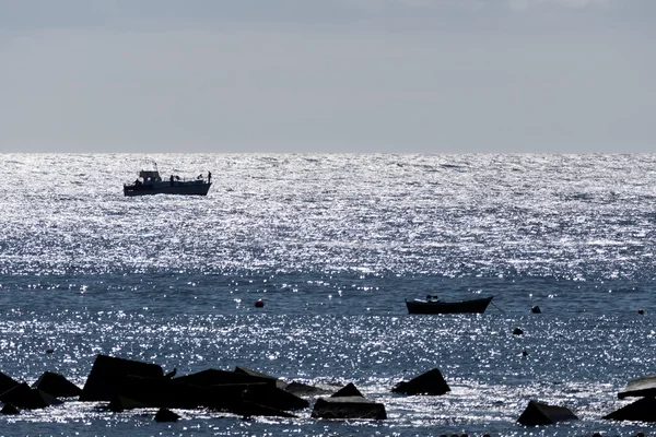 Barche al largo di San Juan in Tenerife — Foto Stock