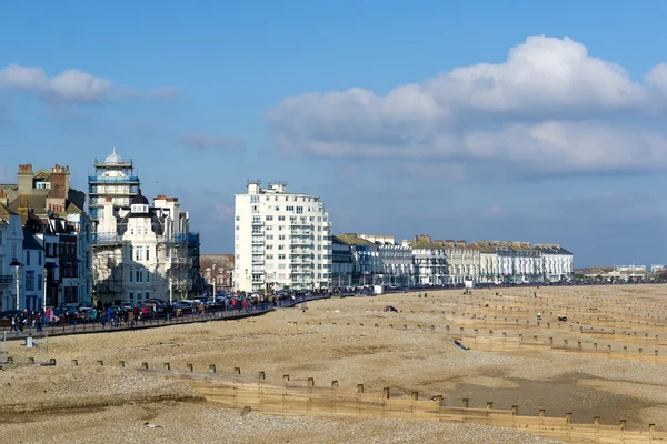 Vista de vários Hotéis e apartamentos em Eastbourne — Fotografia de Stock