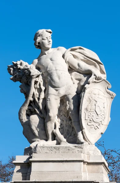 Statua rappresentante il Sudafrica fuori Buckingham Palace a Lo — Foto Stock