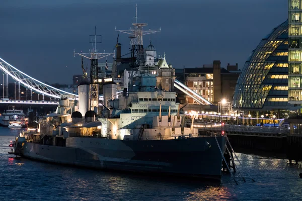 HMS Belfast в Лондоне — стоковое фото