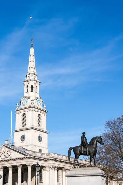 St. Martin-in-the-Fields kostela Trafalgar Square — Stock fotografie