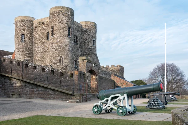 Вид на замок в Rye East Sussex — стоковое фото