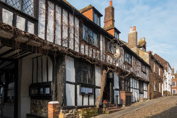 Vista del Mermaid Inn en Rye East Sussex — Foto de Stock