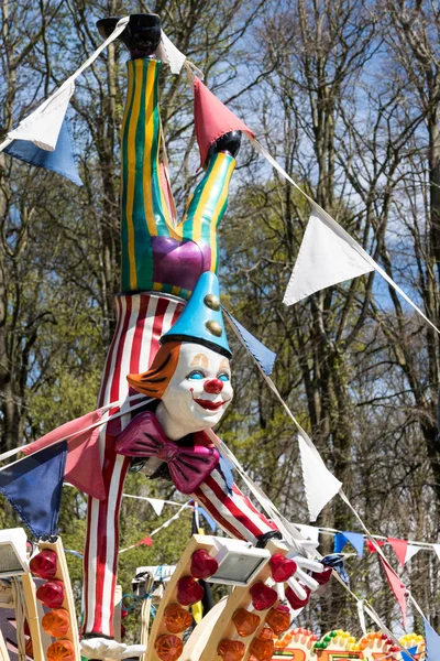 Klaun manekýn na lunapark v Cardiffu na 19 dubna 2015 — Stock fotografie