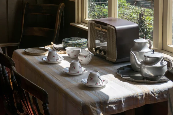 Interiér bydlení bouda v St Fagans National History Museum jsem — Stock fotografie