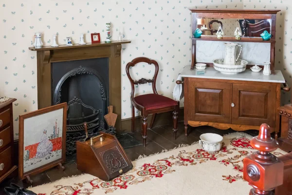 Interieur van Llwyn-yr-eos hoeve op St Fagans nationale geschiedenis — Stockfoto