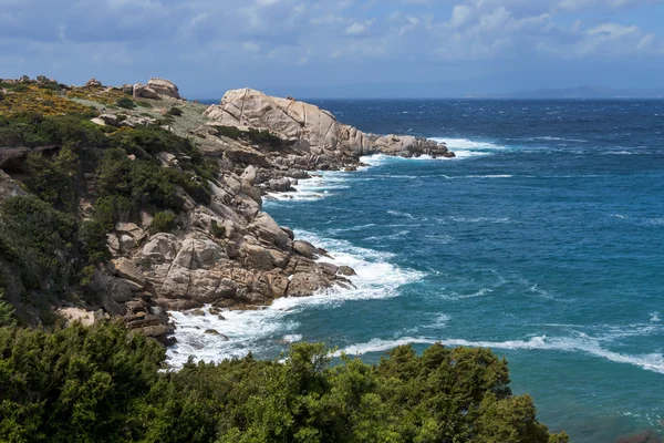 Die Küste bei Capo Testa Sardinen — Stockfoto