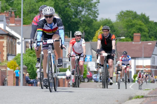 Cyclists participating in the Velethon Cycling Event in Cardiff — Stock Photo, Image