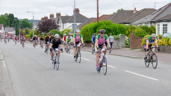 Cyclists participating in the Velethon Cycling Event in Cardiff — Stock Photo, Image