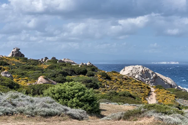 Küste bei Capo Testa in Sardinen — Stockfoto