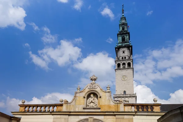 Partial view Jasna Gora Monastery in Czestochowa Poland on Septe — Stockfoto