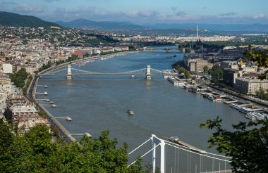 View from Fishermans Bastion in Budapest Hungary on September 21