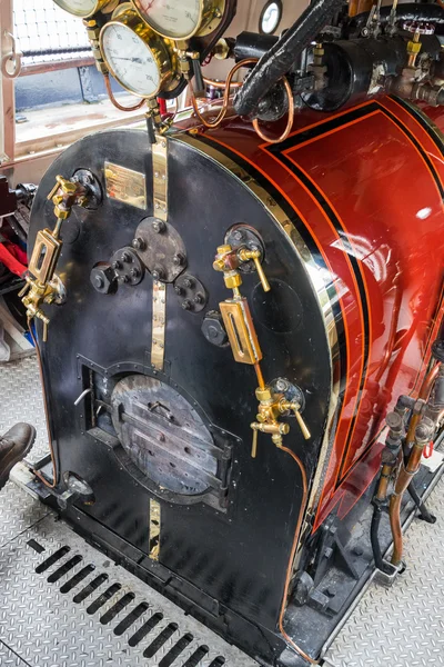 Boiler Room of the Steam Yacht Gondola on Coniston Water on Augu — Stock Photo, Image