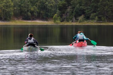 Loch Insh, Badenoch ve Strathspey/İskoçya - 25 Ağustos: dört p