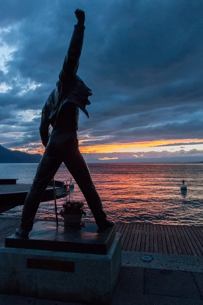 Montreux, Suiza / Europa - 14 de septiembre: estatua de Freddie — Foto de Stock