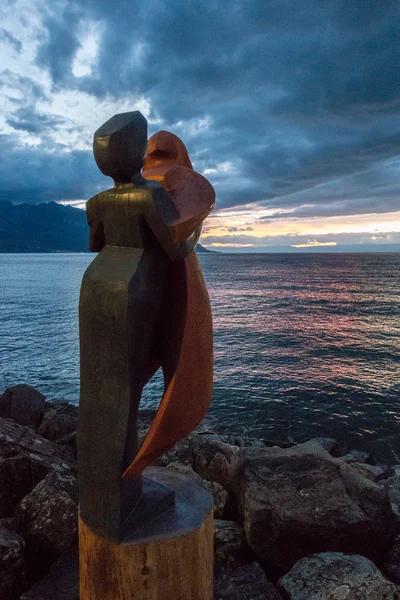 Montreux, Suiza / Europa - 14 de septiembre: estatua arte moderno — Foto de Stock