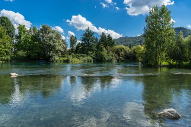 River Adda Brivio Lombardy İtalya'da