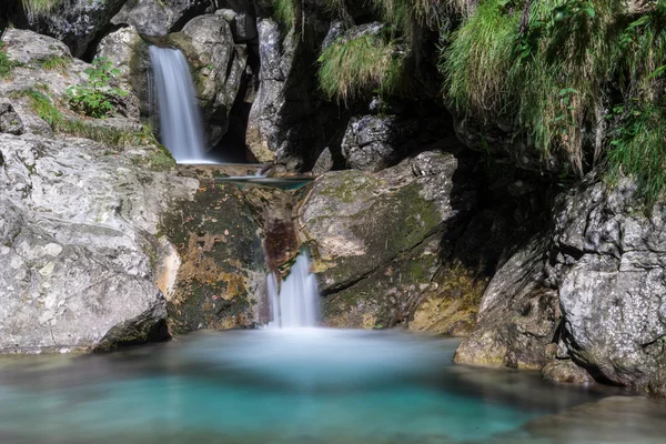 Pool von Pferden in val vertova lombardy in der Nähe von Bergamos in Italien — Stockfoto