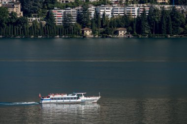 Lake Lugano, İsviçre / Avrupa - 21 Eylül: Fer görünümünü
