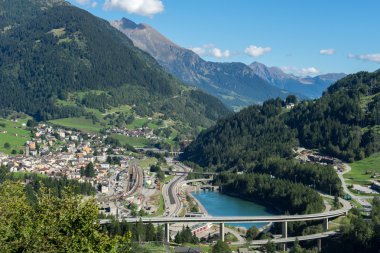 Gotthard Pass, İsviçre / Avrupa - 21 Eylül: üzerinden görüntülemek