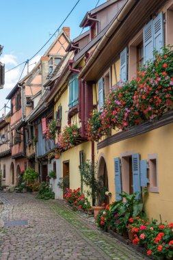 EGUISHEIM, FRANCE/ EUROPE - SEPTEMBER 23: Cobbled street in Egui