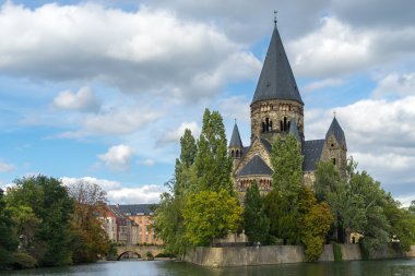 METZ, FRANCE/ EUROPE - SEPTEMBER 24: View of Temple Neuf in Metz