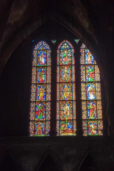 METZ, FRANCE/ EUROPE - SEPTEMBER 24: Stained glass window in  Ca — Stock fotografie