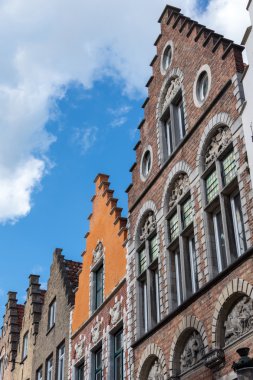 BRUGES, BELGIUM/ EUROPE - SEPTEMBER 26: Gabled buildings in  Bru