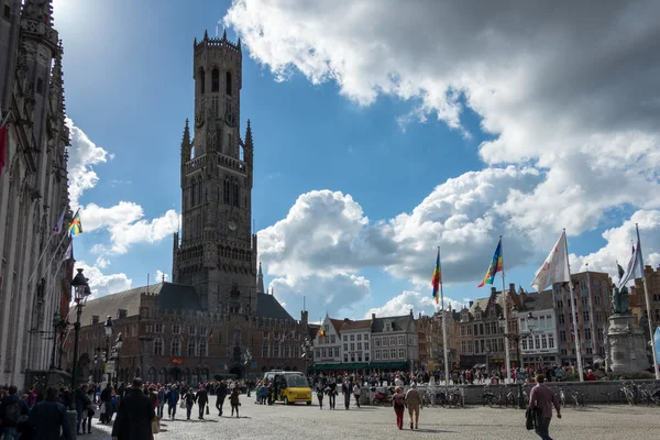 Brugia, Belgia / Europa - 26 września: widok na dzwonnicy — Zdjęcie stockowe