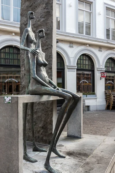 Bruggy, Belgie / Evropa – 26. září: moderní socha od J — Stock fotografie