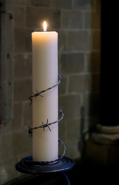 CANTERBURY, KENT/UK - NOVEMBER 12 : Amnesty International Candle — Stock Photo, Image