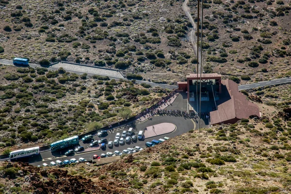 Mount Teide, Tenerife-İspanya - 24 Şubat: teleferik istasyonuna — Stok fotoğraf