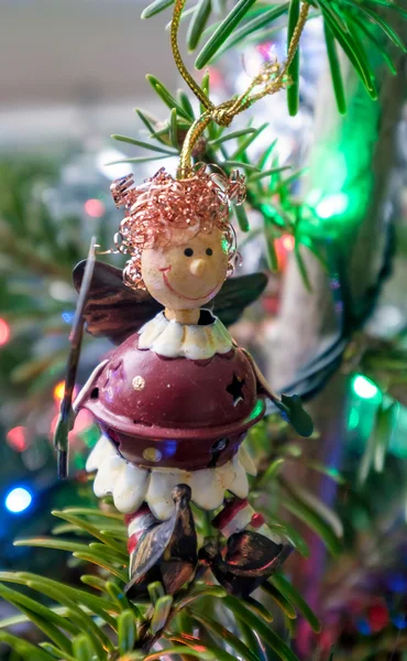 Funky Angel on a Christmas Tree — Stock Photo, Image