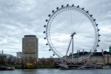 LONDON - DEC 20 :View of the London Eye in London on Dec 20, 201